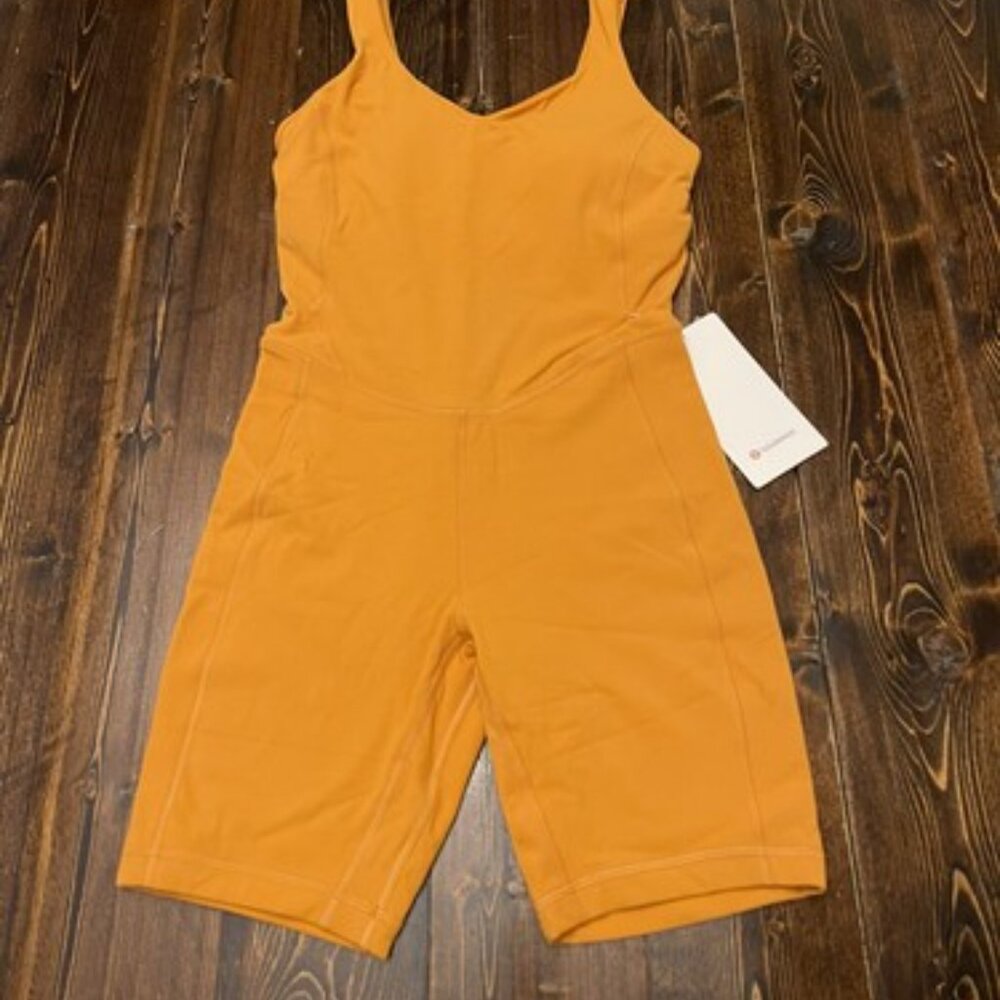 LULULEMON Align Yoga Short Onesie 10 Golden Yellow Orange NEW w/ TAGS  NWT